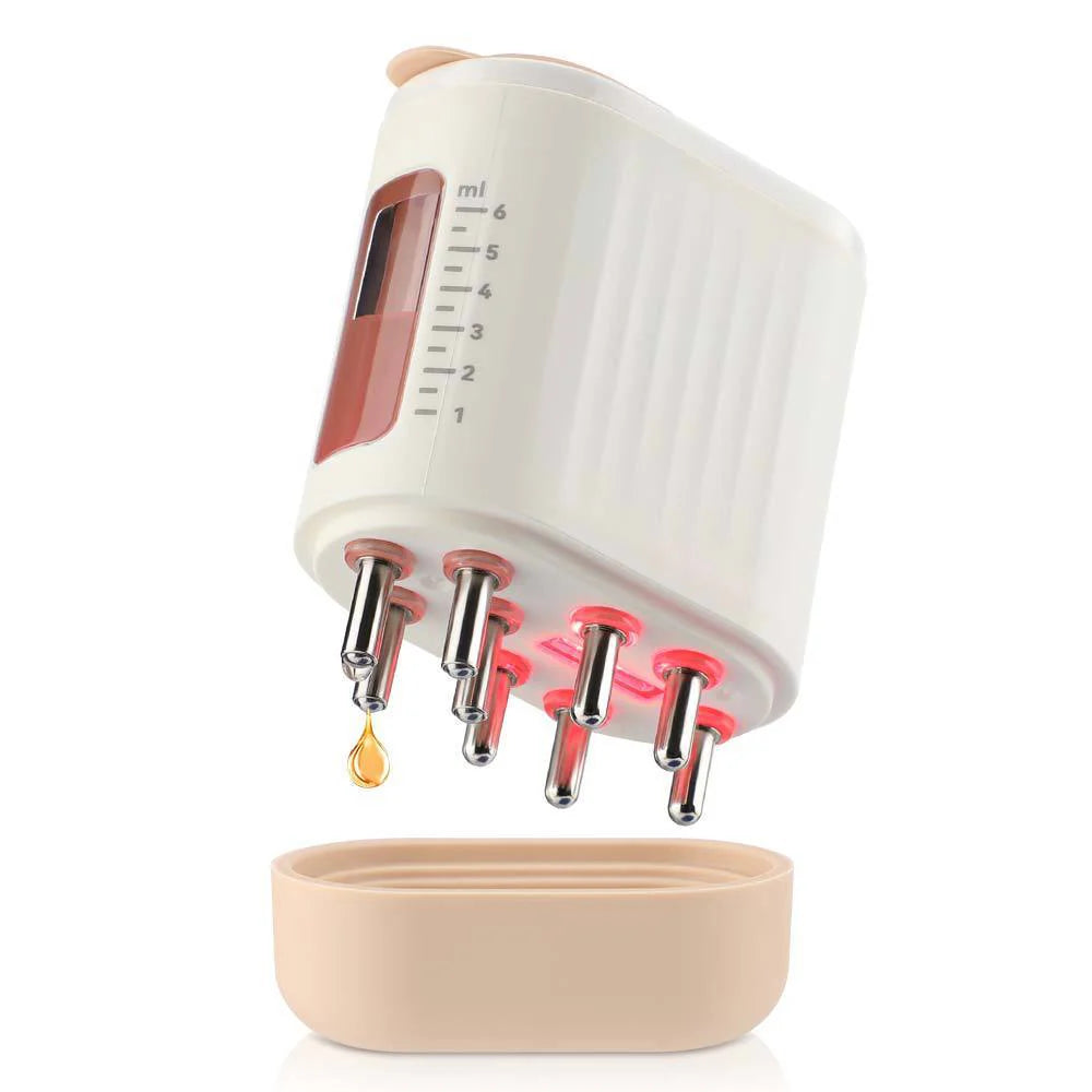 Electric Scalp Applicator Vibration Guide Liquid Massage Comb EMS Red Head Massage Hair Comb Hair Comb Cross Border