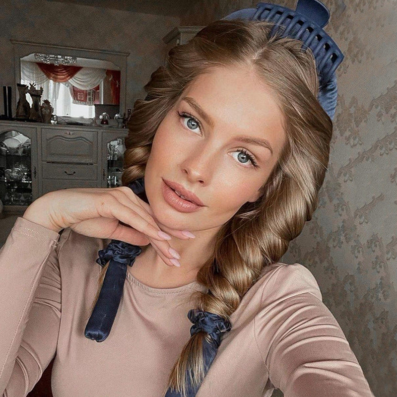 Amazon Lazy Sleep Heatless Velvet Sponge Curler Hair Ring Clip Three-piece Set Of Wave Curling Iron R223