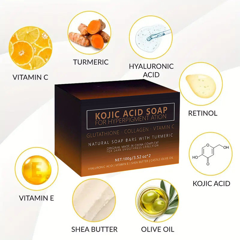 Handmade Curcumin Soap Full Body Cleansing Brightening Skin Lemon Curcumin Soap Freshness Oil Control Universal Adult Soap