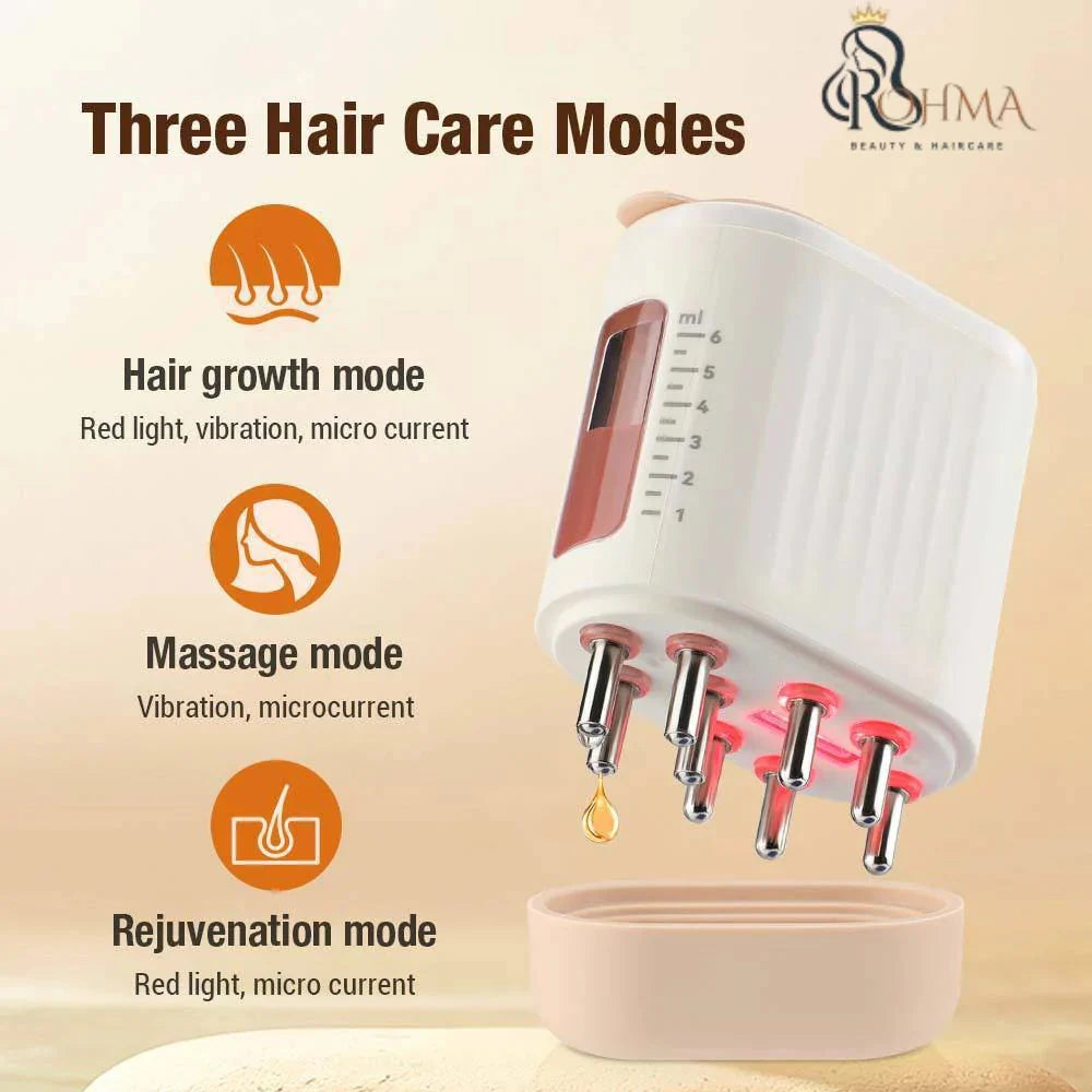 Electric Scalp Applicator Vibration Guide Liquid Massage Comb EMS Red Head Massage Hair Comb Hair Comb Cross Border